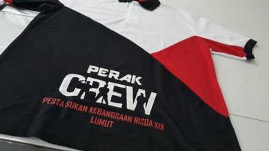 Baju Tshirt POLO Lacoste Black/Red/White