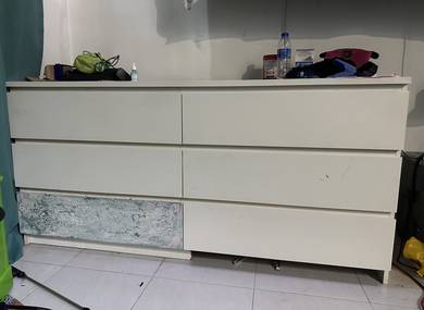 Kabinet putih ikea 6 laci