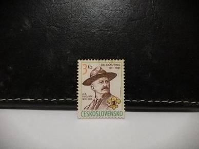 1991 Czechoslovakia Stamp Scout Founder