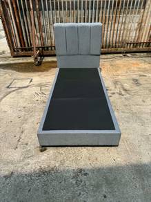 Divan Katil Single Bed Frame Fabric