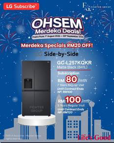 LG peti sejuk side by side 635L