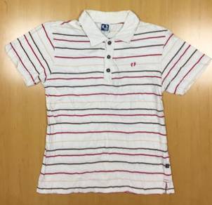Hang Ten Stripes Collar Tee Used