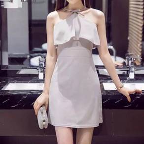Elegant grey dinner dress