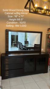 Solid Dining Cabinets w/Big Mirror for Sale