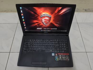 Gaming Laptop Msi GL62M core i7 GTX 1050 SSD