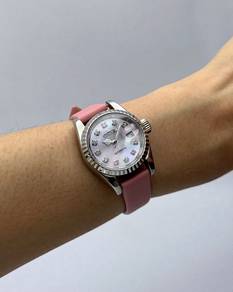 Custom Seiko Mod 26mm Pink Pearl Diamond MOP