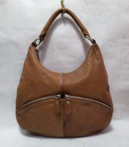 Vintage Hobo Bag Saddle Tan Burnished Leather Mode
