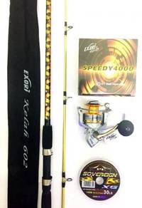 Exori kelah camouflage rod combo exori speedy 4000