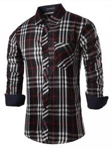 70311 READY STOCK Black Casual Long Sleeved Shirt
