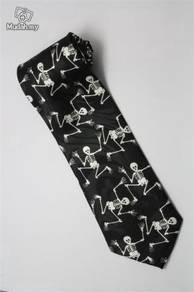 Skeleton Dance Novelty Silk Fancy Cartoon Neck Tie