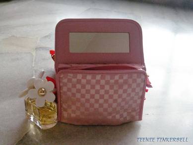 NaRaYa Pink Cosmetic Bag with Mirror