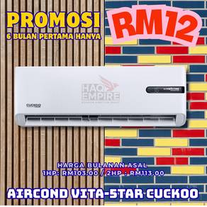 Cuckoo Aircond Fujiaire 1.5HP Untuk Rumah