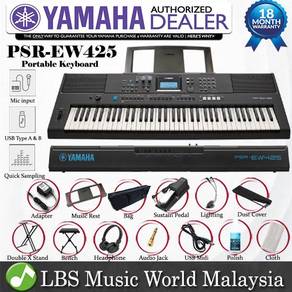 YAMAHA PSR-EW425 76 Key Portable Keyboard Basic P2