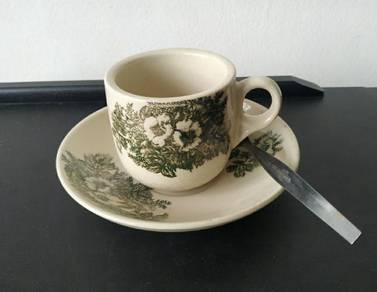 Vintage Kopitiam Cup and Saucer Set