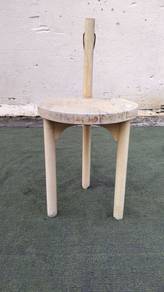 YE23S Kerusi Bangku Hanging Stool Side Table Oak