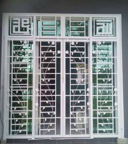 Grill besi design comey, awning, pagar rumah