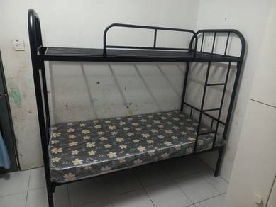 Katil double decker single saja