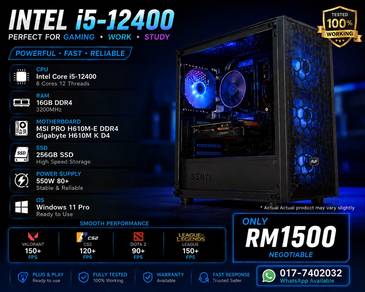 Intel i5-12400 16GB SSD Desktop｜Gaming / Office