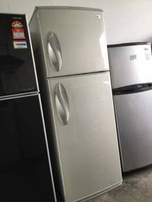 LG Silver Refrigerator 2 Pintu Doors Freezer Sejuk