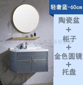 Toilet cabinet bathroom tandas mirror shelf cermin