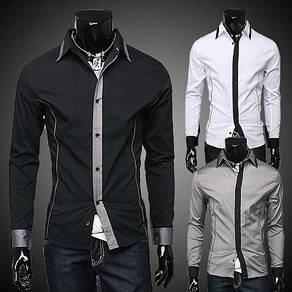 BLACK SMART FORMAL SHiRT KEMEJA HITAM FREE POSTAGE