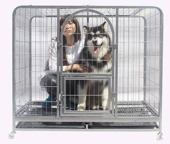 PET WHEEL ROLLER CAGE Dog Kennel Sangkar Anjing