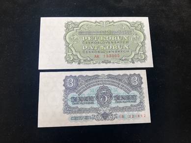 Czechoslovakia 3 & 5 Koruny 1961