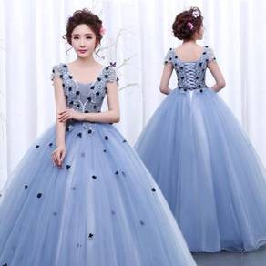 Blue wedding bridal ball dress gown RB1816