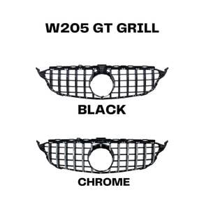 Benz C205 W205 GT Grill Diamond Grille Amg Bodykit