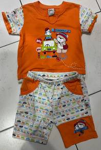 Tenderly Kids' Orange Top and Shorts Set