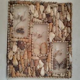Vintage Butterfly & Seashell Art – Retro Home Deco