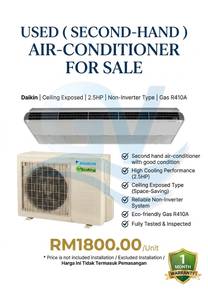 [Used] Daikin 2.5HP / Ceiling Exposed / R410A