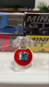 Cincin Perak Asli 980 Batu Topaz Biru