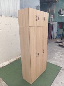WD01-3AT  NEW * Almari Baju  Wardrobe with Top Oak
