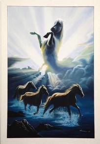 Oil Painting by Korvin Li – Divine Horses