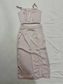 Satin two-piece set - Evening wear