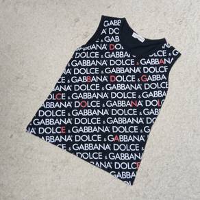 DOLCE & GABBANA Spell Out Full Print Tank Top