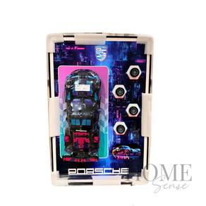 1 Unit - Car Toy Wall Art, Black Chrome Frame (C)