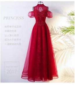 Red wedding bridal prom bridesmaid dress RBP0262