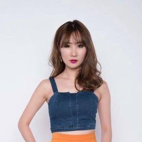 Preloved blue jeans fashion top