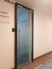 PEMASANG PINTU KACA l 12mm glass door install l