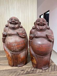 Bamboo Buddha statue One pair
