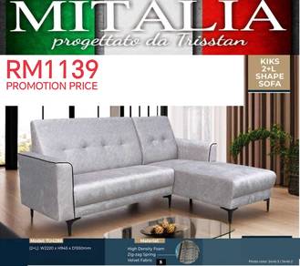 Quality L Shape Sofa 2.2m | Sofa Murah Klang