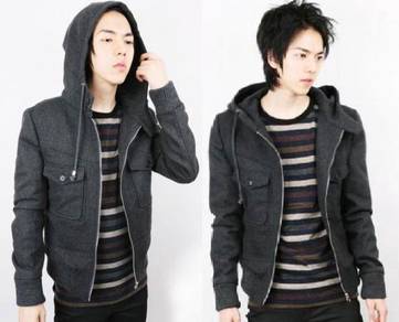 A0342 Ninja Hoodie Grey Sweater Hoody Thick Jacket