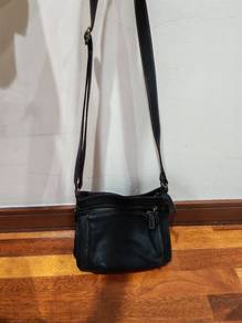 Leather sling bag cross body handbag