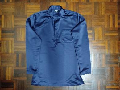 PAZZE Baju Melayu Cekak Musang Slim Fit Navy Blue