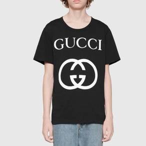 Gucci Black T-Shirt with GG Logo