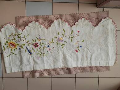Vintage Hand Embroudered Dressing 1960s,16inx73.5i