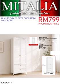 Quality Metal Wardrobe | Almari Baju Besi Kualiti