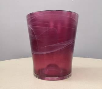 Purple glass planter pot